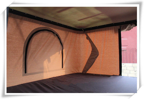 Lều có mái che bằng sợi thủy tinh cứng một lớp chất lượng cao với mái hiên bên