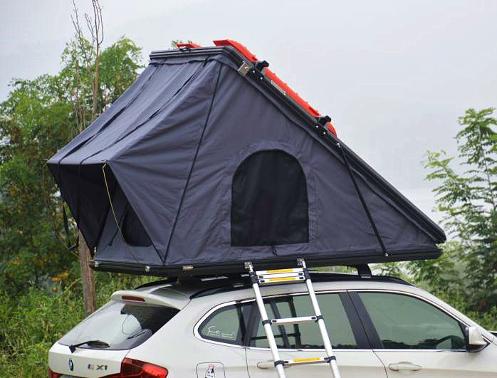 Gia đình Cắm trại SUV Vỏ cứng 125cm Lều trên mái 4x4 với Thang kính thiên văn