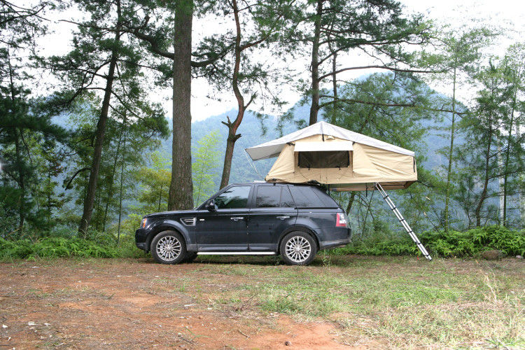 Lều cắm trại trên mái nhà 4 người bền bỉ, lều bật lên đi trên đầu xe tải