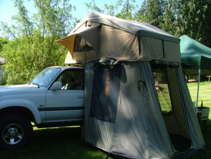 Lều chống côn trùng Pop Up trên mái lều với nệm bọt mật độ cao