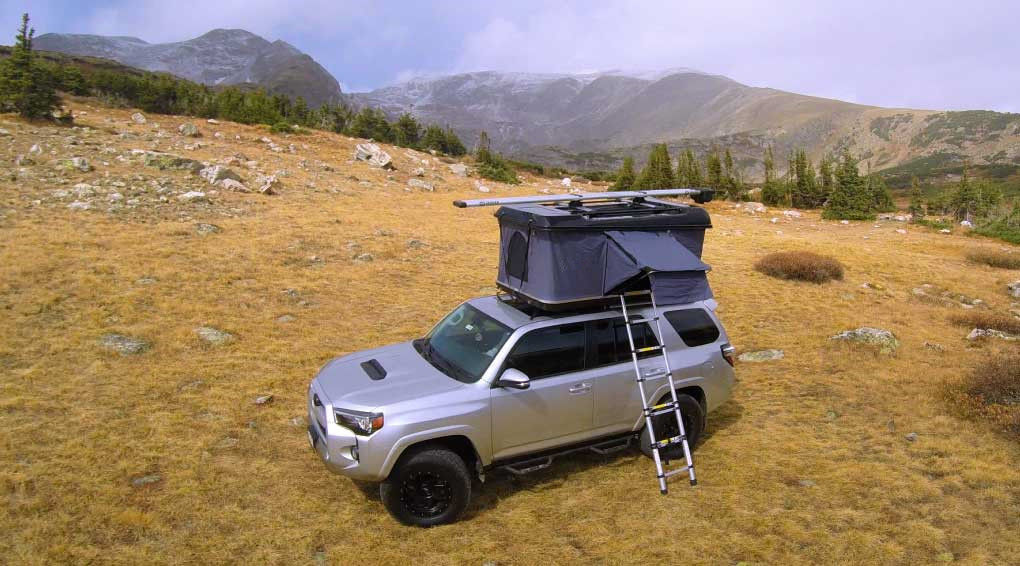 ABS Hard Nắp trên mái lều Phụ kiện ô tô cho 2 người cắm trại Pop