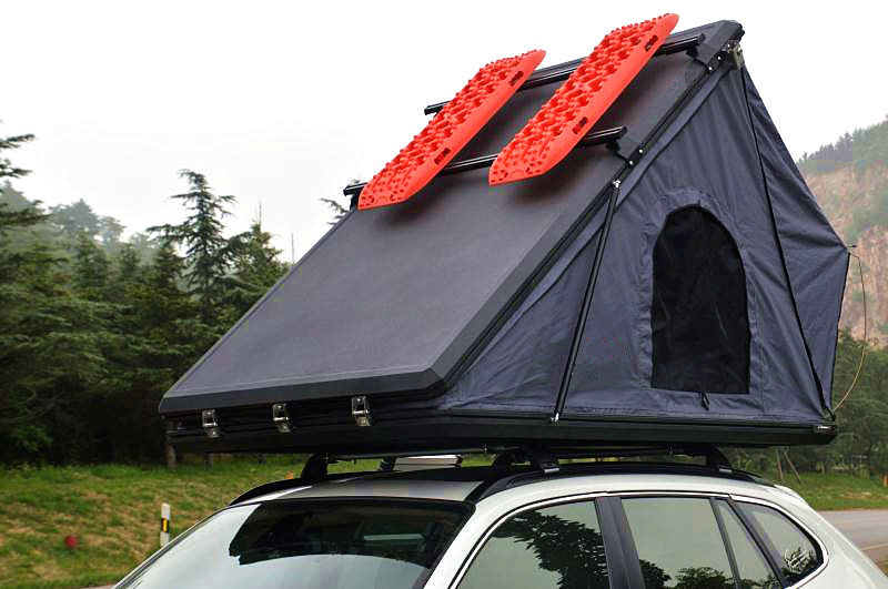 Gia đình Cắm trại SUV Vỏ cứng 125cm Lều trên mái 4x4 với Thang kính thiên văn